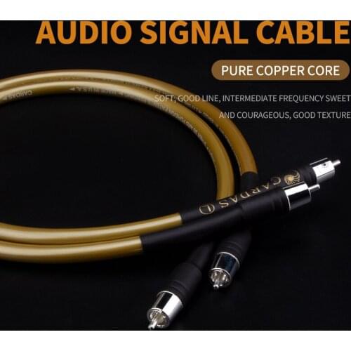 1 pair high fidelity cards rca jack cable high quality ofc pure copper silver plated 2rca to2 rca line audio cable wire
