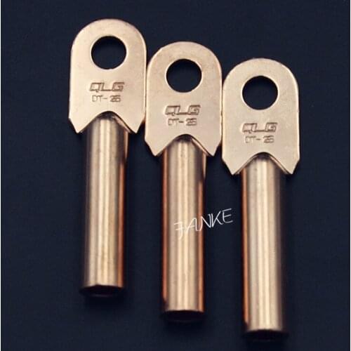 1piece DT-25 25mm2 square Cable Lug Terminal Connector Copper Tone for 8.5mm Dia. Bolt Electric power fittings National Standard