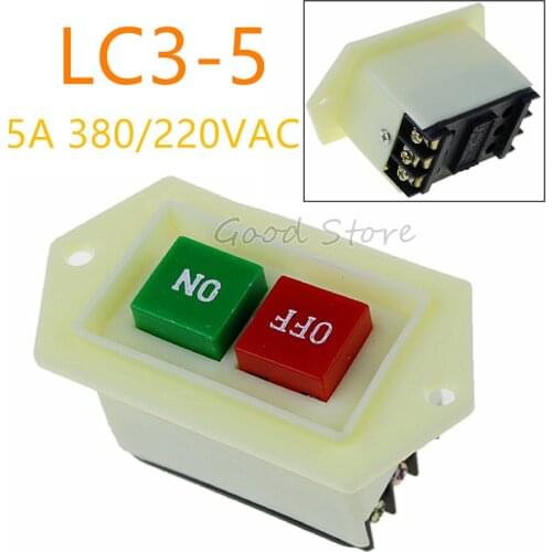 1PCS LC3-5 start stop Start switch on/off 10A 380/220V for bench drill grinding machine cutting machine button drill switch