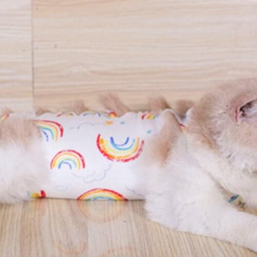1pc Cat Recovery Suit Anti Pet Licking Wounds Clothes Puppy Clothes Sterilization Care Wipe Medicine Prevent After Surgery Wear