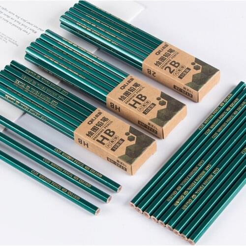1PC 2B Pencil Hb Log Children Student Writing Drawing Sketch Pencil Examination Dedicated Flash Green Pencil School Supplies