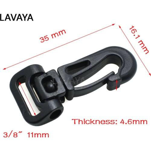 12pcs/pack Pack 7/16"(11mm) Webbing Plastic Swivel Snap Hooks for Bag Belts Straps