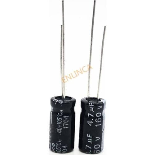 120pcs/lot 160V 4.7UF 6*12 20% RADIAL aluminum electrolytic capacitor 4700nf 20