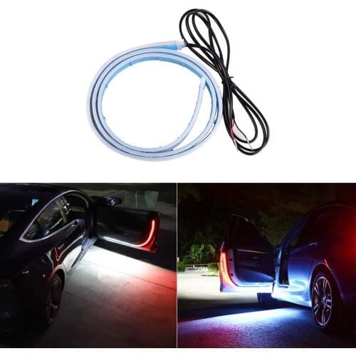 2pcs/set hot sale universal car door streamer light Door Welcome Light LED Safety Warning Strobe Signal Lamp Strip accessories