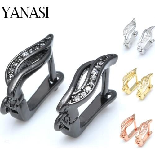 2019 DIY Earrings Findings Leaf Shape Earring Hooks Handmade Clip Bails Clasp For Women Accessories for Jewelry