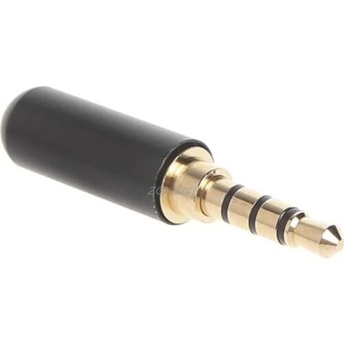 4 Pole 3.5mm Earphones Soldering Jack Male Headphone Repair Jack Cable Plug Solder Adapter