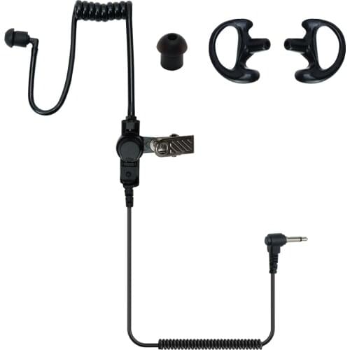 Abbree PTT Mic Air Acoustic Tube Headset Walkie Talkie Earphone for Baofeng UV-5R UV-82 UV-S9 PLUS TYT Wouxun Two Way Radio