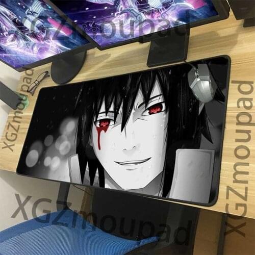 XGZ Large Mouse Pad Black Lock Edge Sasuke Custom Internet Cafe Company Office Logo Computer Desk Mat Rubber Non-slip