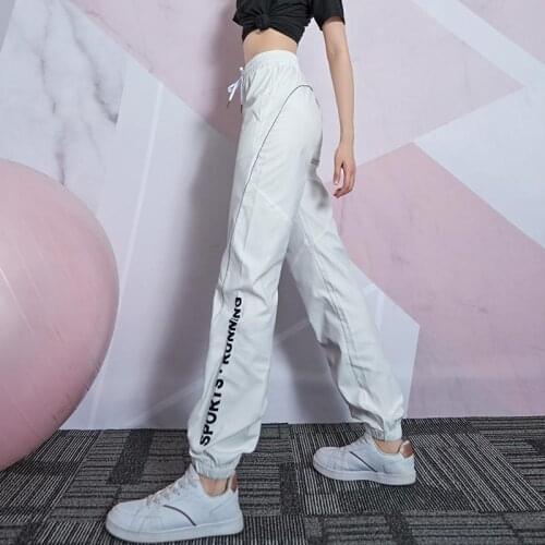Women High Waist Casual Pants Cool Loose Cargo Streetwear Girls Punk Black White Sports Pants Female Trousers Spring Autumn