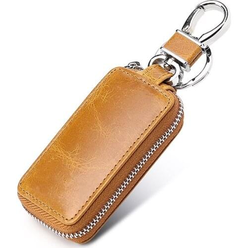 Car Key Case Waist Leather Key Chain Car Supplies Motor Vehicle Key Case European and American Leather Retro Leather