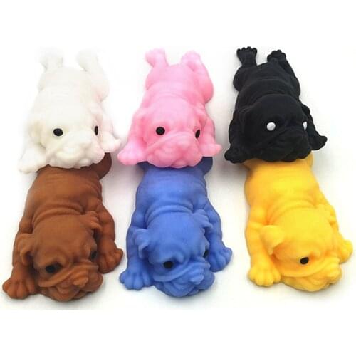 6PCS Cute Squeeze Pug Dog Toy Anxiety Relief Stress Decompression Sensory Toy for Adults Kids Birthday Xmas Gift Random Color