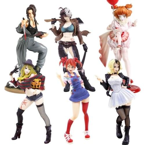 Horror Movie Pennywise Chucky Jason Freddy Sexy Girl Ver Collectible Figure Statue Model Toy