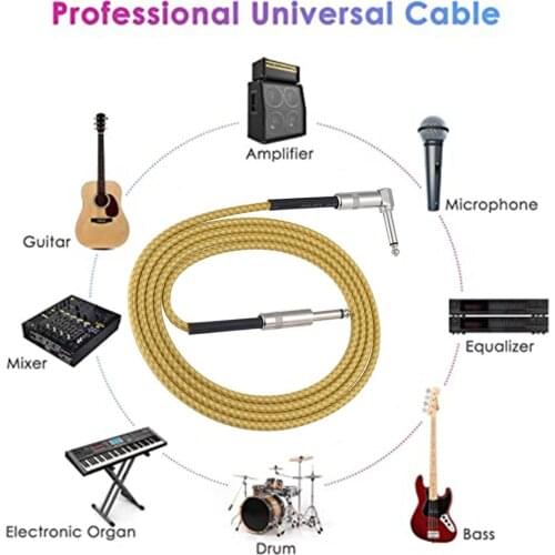 Electric Guitar Cable Wire Cord 3M No Noise Shielded Bass Cable For Guitar Amplifier Accessories Musical Instruments