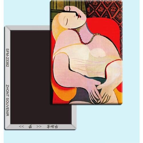 Picasso paintings “Dream”,Souvenirs of gifts for friends Magnetic refrigerator 23382