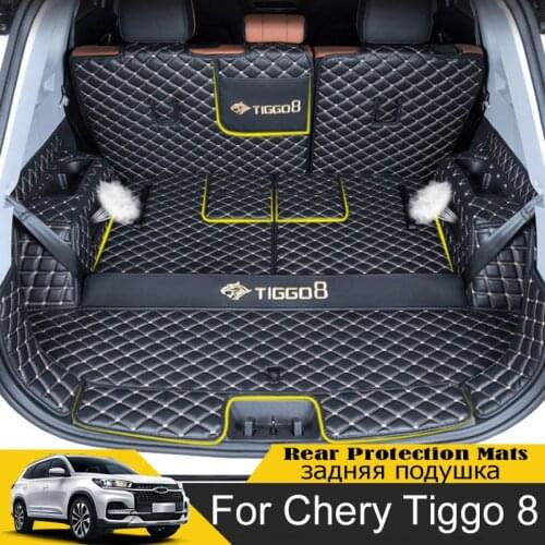 Custom Trunk Mats For Chery Tiggo 8 2019 Leather Durable Cargo Liner Boot Carpets Rear Interior Decoration Accessories Cover