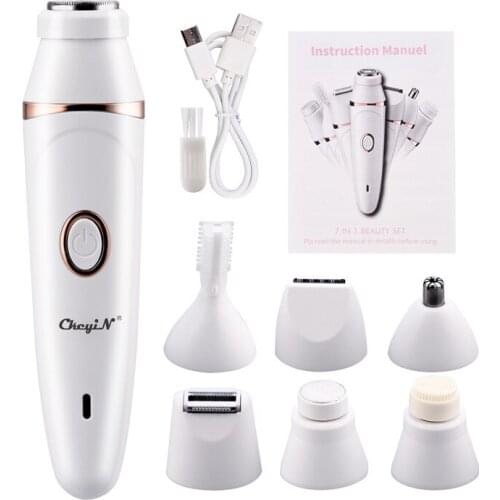 Multifunction Lady Shaver Waterproof Hair Remover Bikini Nose Hair Trimmer Eyebrow Shaper Armpit Leg Epilator Female Depilation