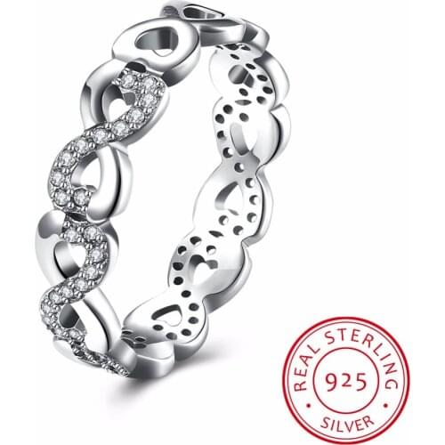 Ousnow Women's Silver Rings