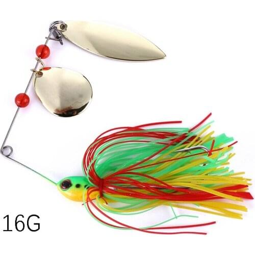 Buzzbait Spinner Bait 16g with Bass Fishing Spoon Lure Metal Jig Jigging lure Swimbait Spinner bait