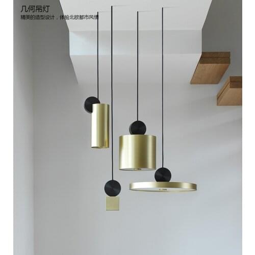 Nordic net red lamp with simple personality living room dining room study chandelier creative designer bedside chandelier led