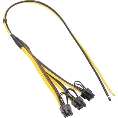 PCIe PCI-E PCI Graphics Video Card Connector Cable 3 Molex 8pin 8 pin (6+2)pin Power Supply Cable 12AWG 18AWG 50+20cm