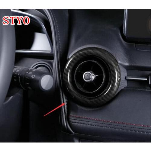 STYO Car ABS Central console Air Conditioning Outlet Ring Air Outlet Cover Trim For MAZDA1 CX-3 CX3 2017-2018