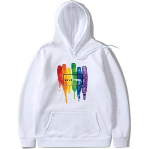 Men Pride Lgbt Love Win Hoodies Streetwear Men Harajuku Love Is Love Hoodies Women Gay Love Lesbian Rainbow Clothes