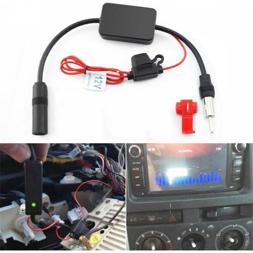 Universal Practical FM Signal Amplifier Anti-interference Car Antenna Radio Universal FM Booster Amp Automobile Parts