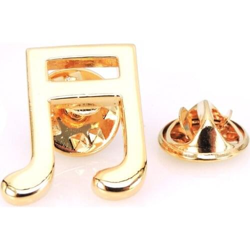 High quality Lapel Pin New Gold music Brooch mens suit shirt Lapel Badge Brooch Pin mens jewelry gift music Lapel Brooch Pin