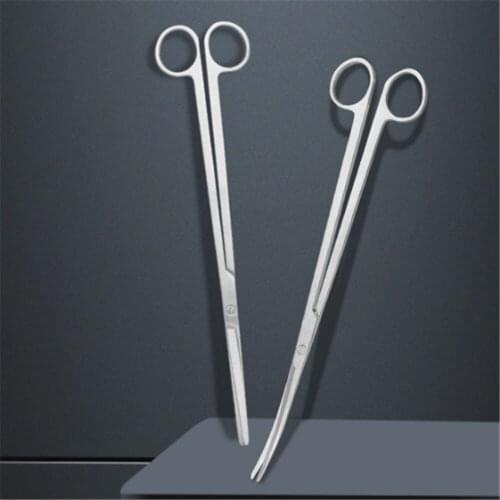 2PCS Aquatic Plant Scissor Straight Shear Curved Scissors for Waterscape plants Stainless Steel Aquarium Maintenance Tank Tools