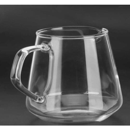 400ml/650ml Anti-Scalding Transparent Cup High Borosilicate Glass Hot Drinking Coffee Sharing Cup