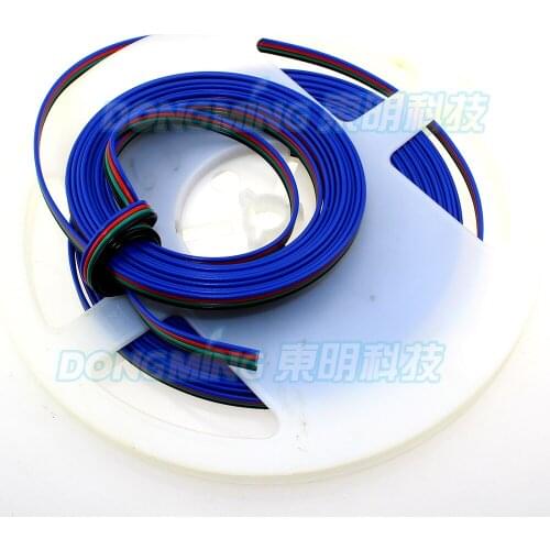 5Roll, 50M RGB cable LED connect,4pin LED wire,rgb led accessories