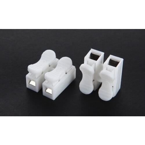 50pcs/lot Push type wire connector 2P butt joint Terminal Blocks universal connector for led lamps