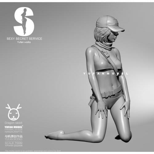 75MM Resin Figure Kits Agent beauty self-assembled YFWW-201906