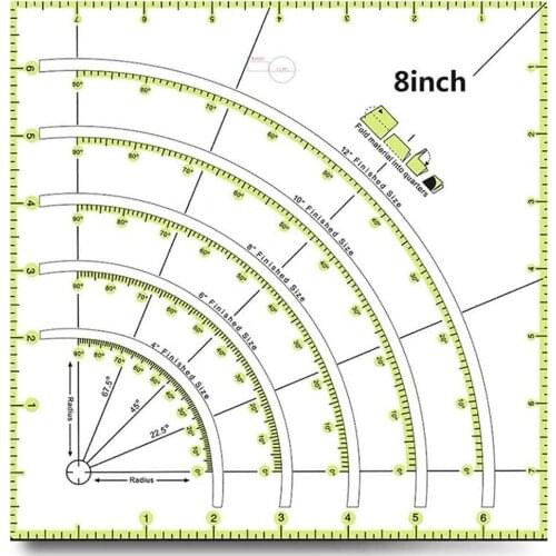 Acrylic Manual Measuring Ruler DIY Manual Patchwork Ruler Transparent Sewing Ruler Colored Intuitive For DIY Cloth Sewing