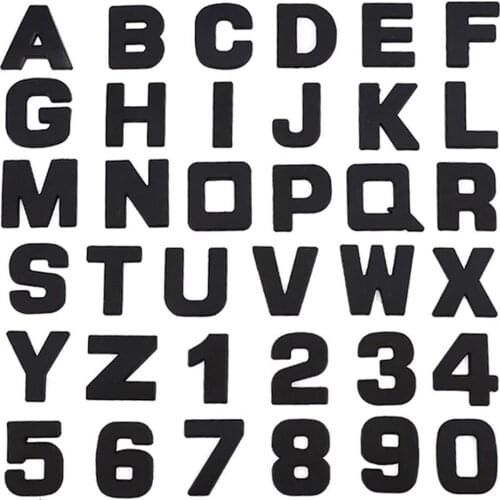 Car 3D letter car stickers English letters car logo DIY alphanumeric metal body stickers word mark tail silver