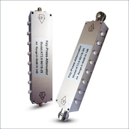 N adjustable attenuator, step attenuator, button attenuation 0-60db, power 5W dc-3ghz