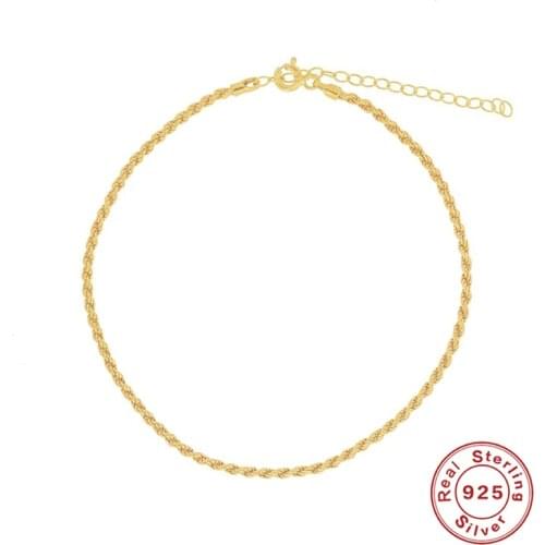 BOAKO Simple Foot Jewelry Silver Anklet Female Beach Anklets Barefoot Crochet Sandals Jewelry Bijoux Tobillera Plata 925 Gifts