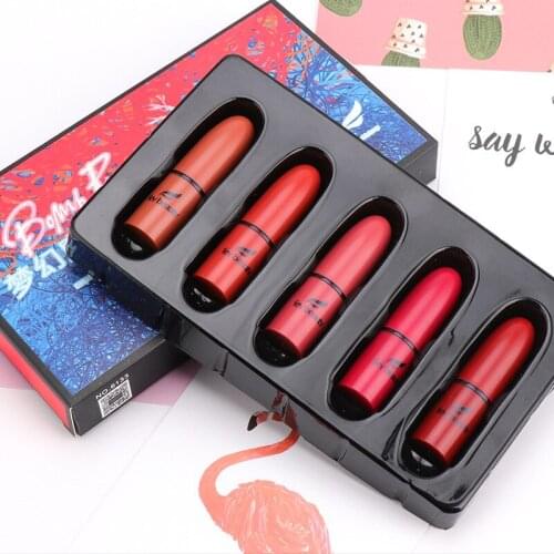 Brand moisturizing bullet lipstick set popular style mini wholesale makeup kit make up lip gloss women makeup cosmetic full sets