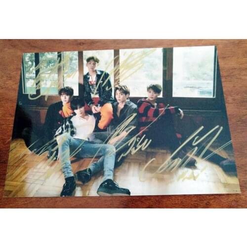 Signed SHINEE autographed group photo autograph ink 5*7 K-POP 062019A