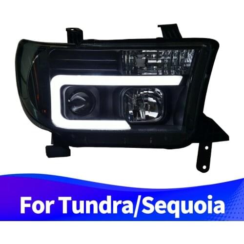 Headlight Assembly For Toyota Tundra 2007-2013 Toyota Sequoia 2008-2017 LED DRL High Beam Xenon Low Beam