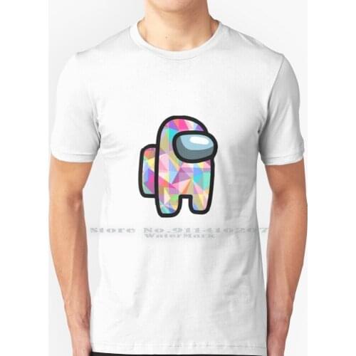 Amoung Us Mosaic 1 T Shirt 100% Pure Cotton Gaming Video Game Amoung Us Colors Mosaic