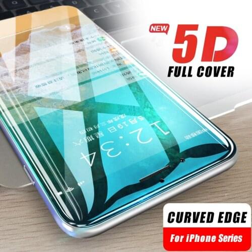Premium 5D Curved 9H Hardness Tempered Glass For iPhone 6 6S 7 8 Plus X XR Xs 11 12 Pro Max Full Cover Screen Protector Film
