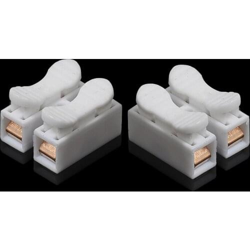 Red Copper CH-2 Two Bits Wire Connector 2P Fast Spring Press Type Butt Terminal 30pcs