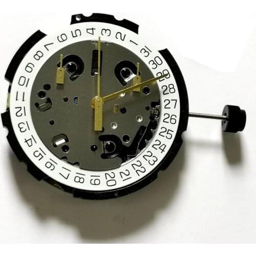 Quartz Movement for Swiss ETA G10.212 Quartz Movement with Stem & Battery 6 Pin Date at 4/4.5/6 O'clock Watch Repair Parts