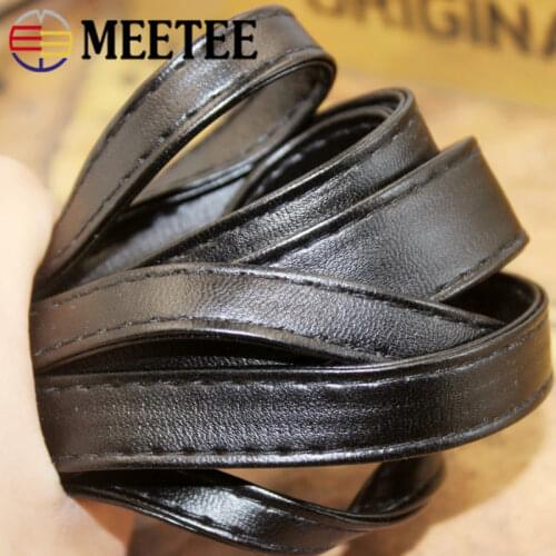 Meetee 5Meters 10-30mm PU Imitation Leather Cords Webbing Bags Strap String Rope DIY Necklace Bracelets Decoration Accessory