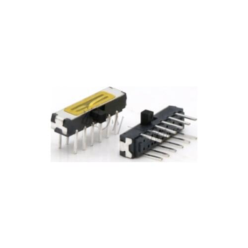 10PCS MSK-42D01 MINI slide switch 4P2T DIP side slide 12 pin 2 position mini toggle switches MSK-09