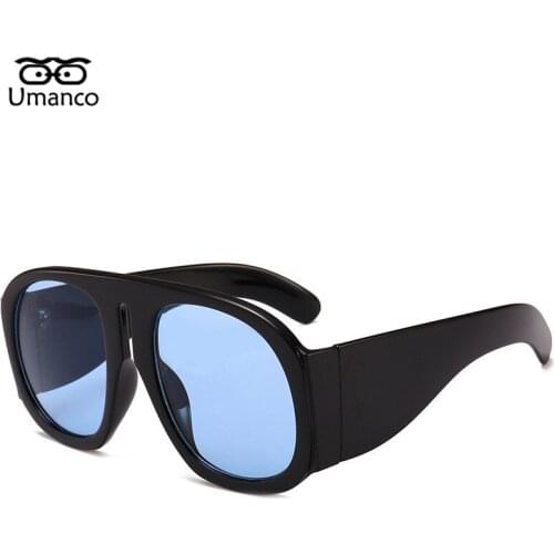 Umanco Vintage Fashion Oversized Sunglasses Women Men Big Frame Plastic Sun Glasses Female Shades Eyewear 2018 Hot Sales Glasses