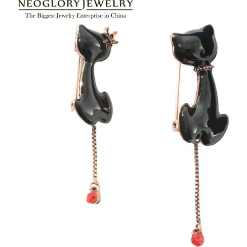 NEOGLORY Black Brooches For Clothes