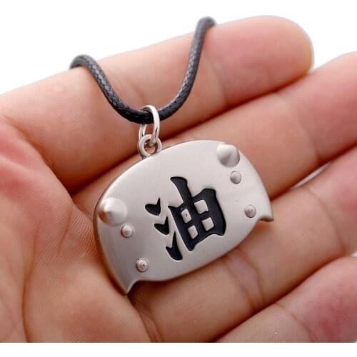 New Anime Konoha Ninja Jiraiya Hatake Kakashi Cosplay Props Necklace Keychain Metal Oil Pendant Key ring Accessories