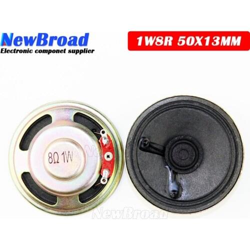 2pcs/lot New Ultra-thin speaker 8 ohms 1 watt 1W 8R speaker Diameter 50MM 5CM thickness 13MM